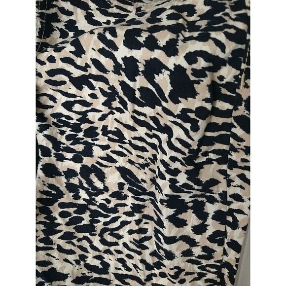 Lei Leopard Print Pullon Elastic Waist Drawstring Close Jeggings. Size M - Picture 10 of 13